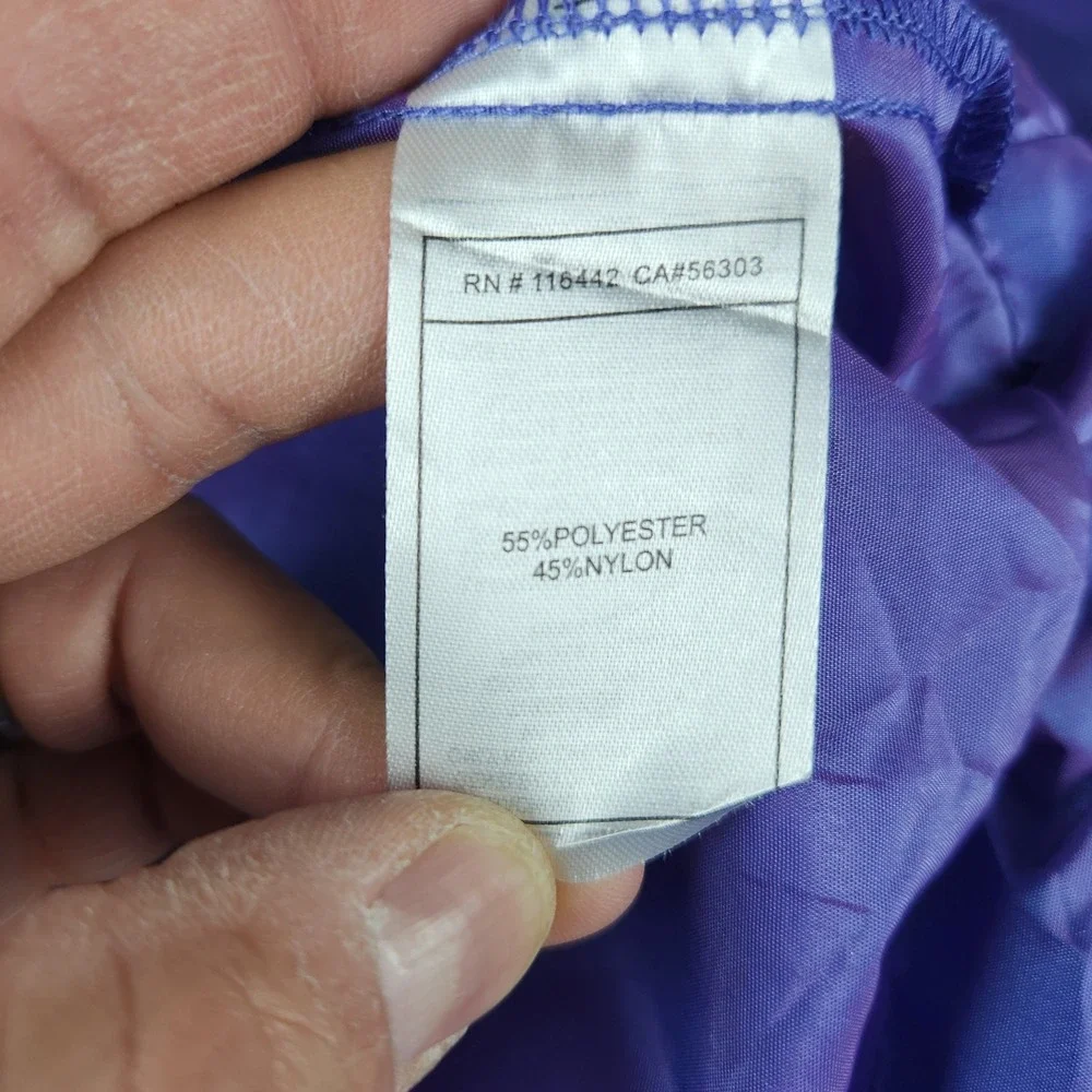 Ninth Hall Windbreaker Jacket Men's XS Purple Tay Iridescent Half Zip Hooded